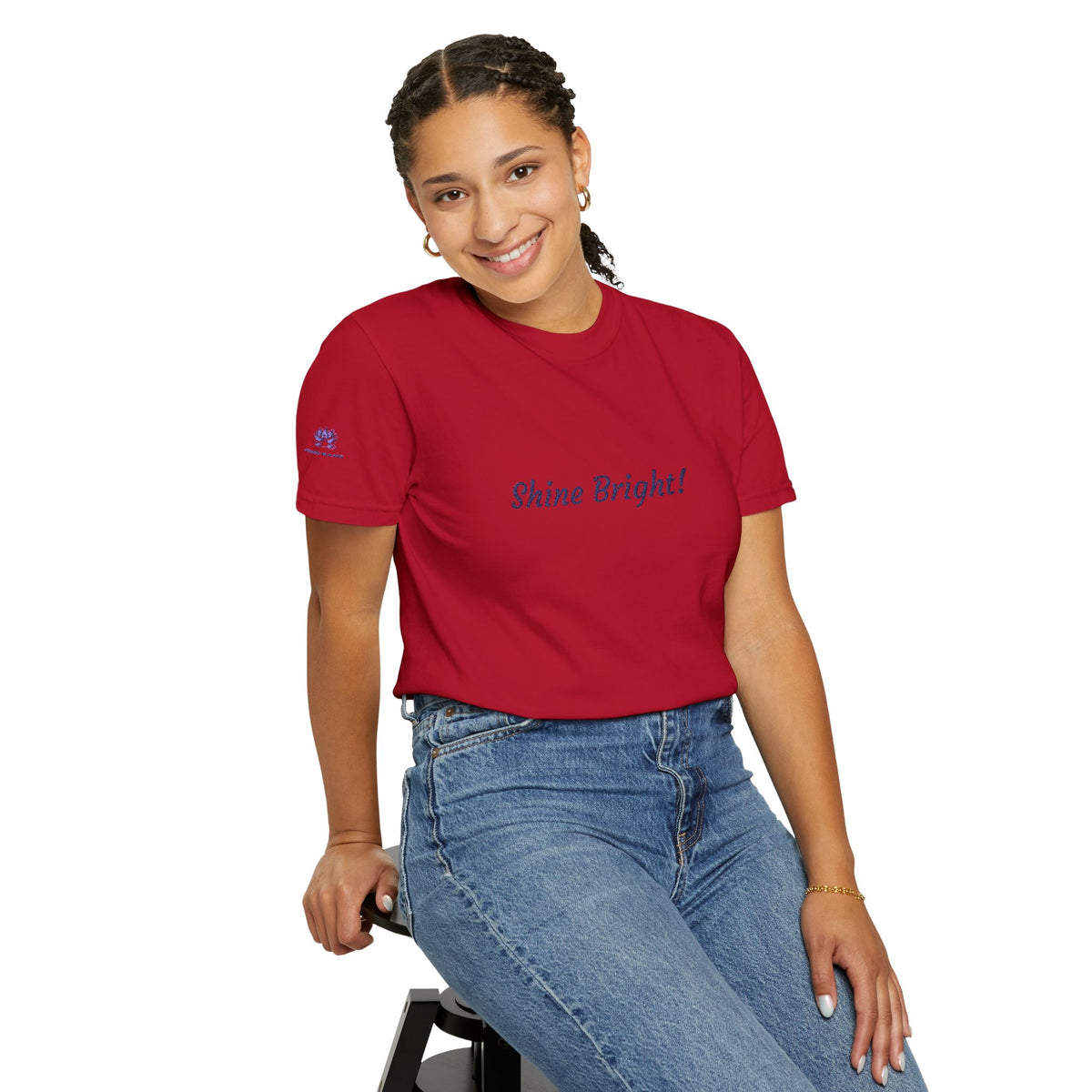Shine Bright! Inspirational Peace in a Pod Embroidered T-Shirt