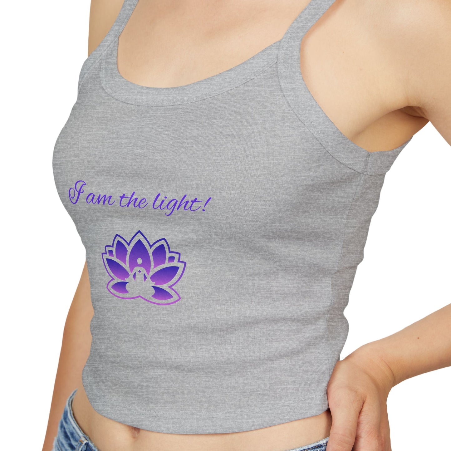 "I Am the Light" Peace in a Pod Spaghetti Strap Tank Top