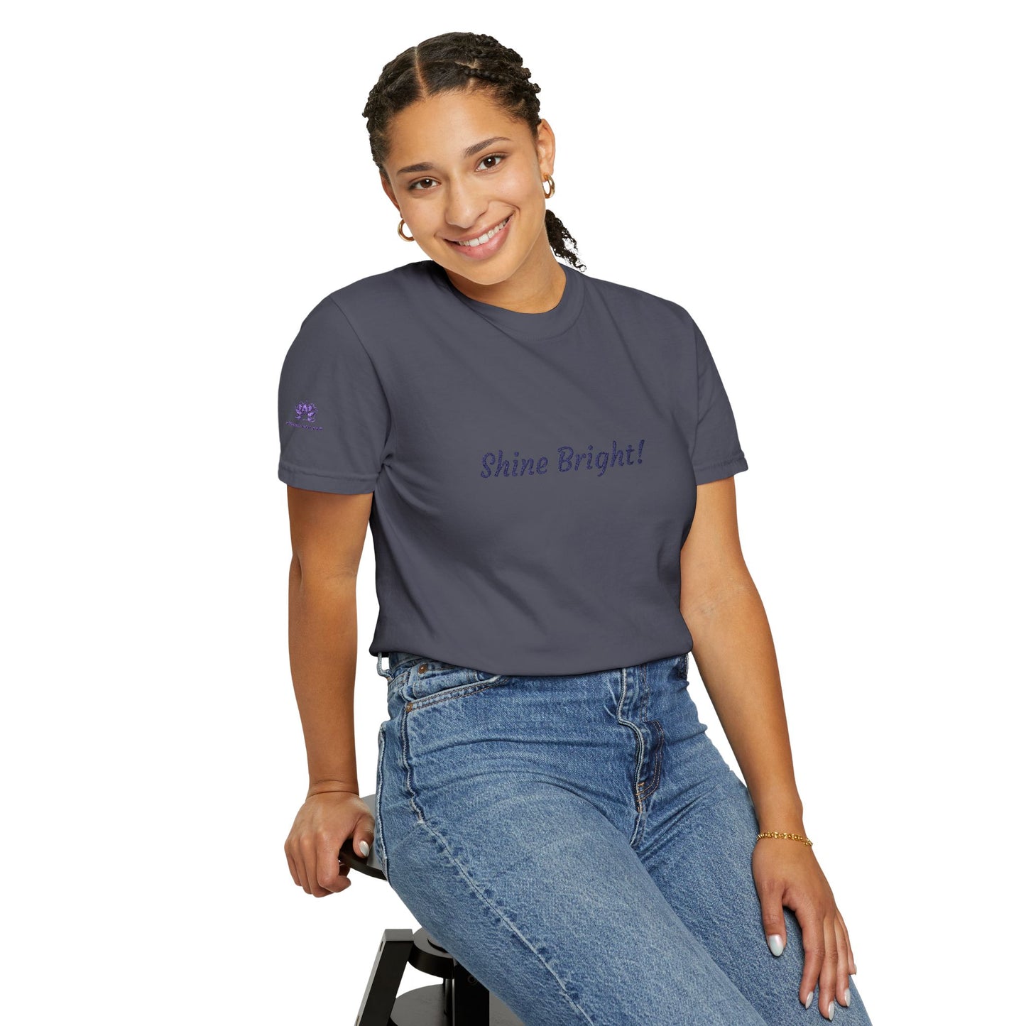Shine Bright! Inspirational Peace in a Pod Embroidered T-Shirt