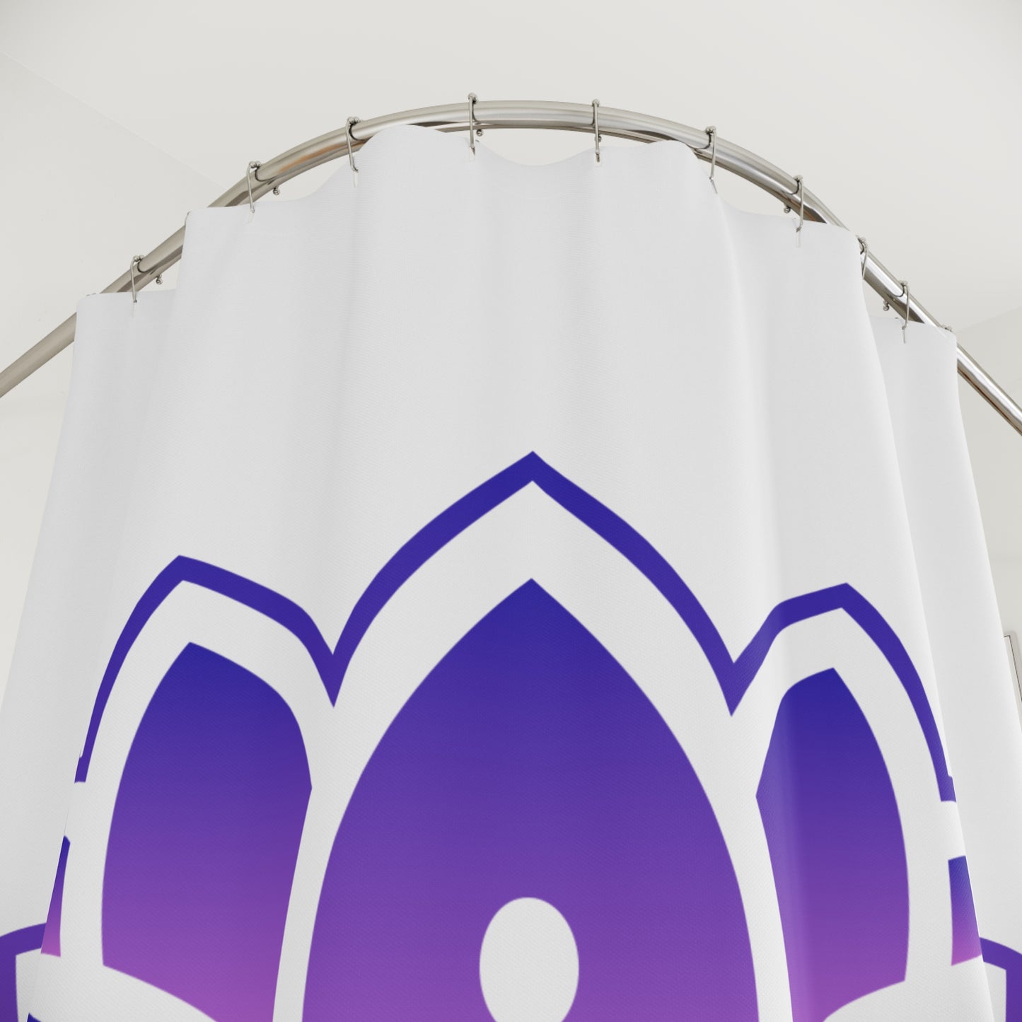 Meditative Lotus Shower Curtain - Tranquil Bathroom Decor