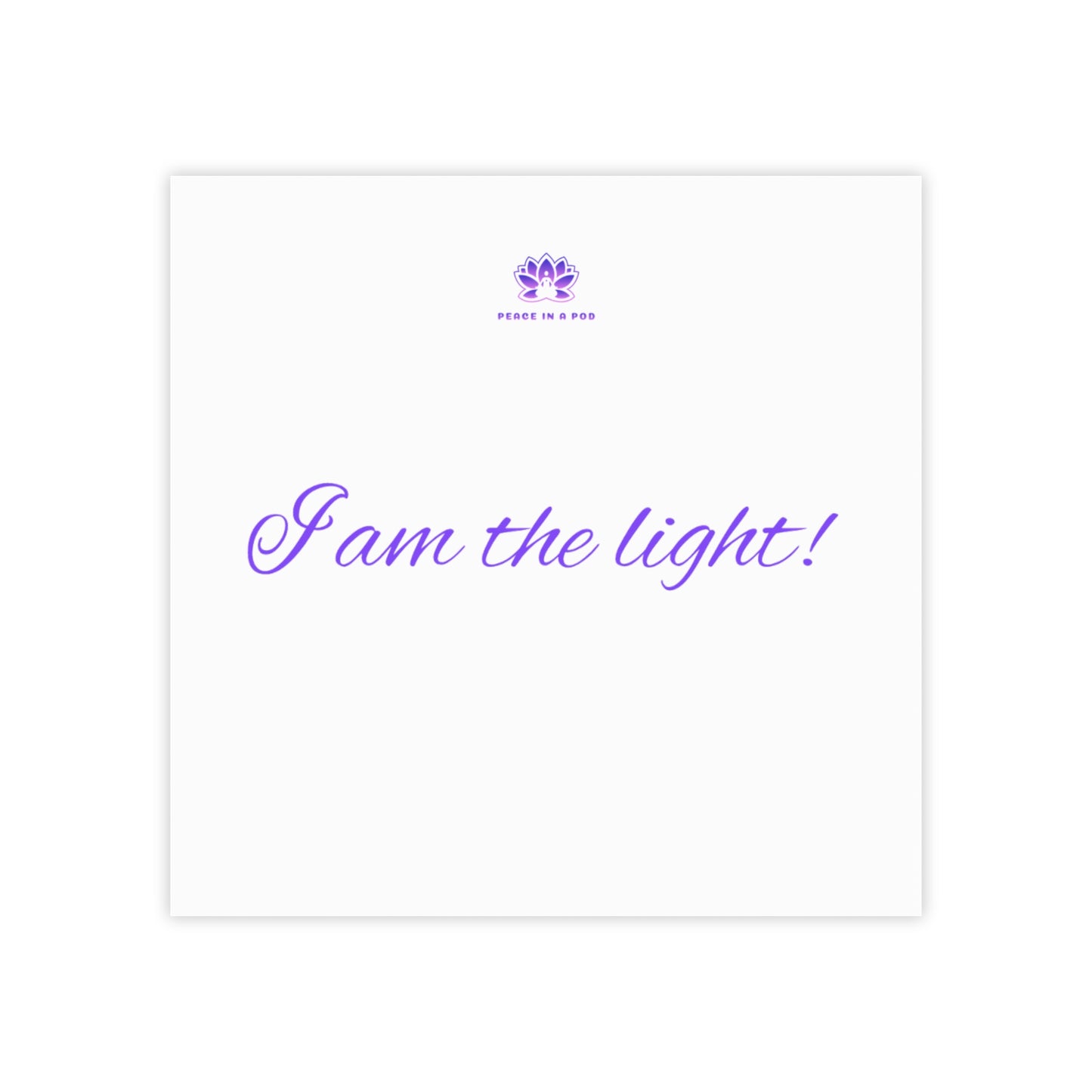 Inspirational Lotus Post-it® Note Pads - "I Am the Light!"