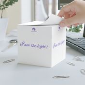 "I am the light!" Inspirational Peace in a Pod Note Cube