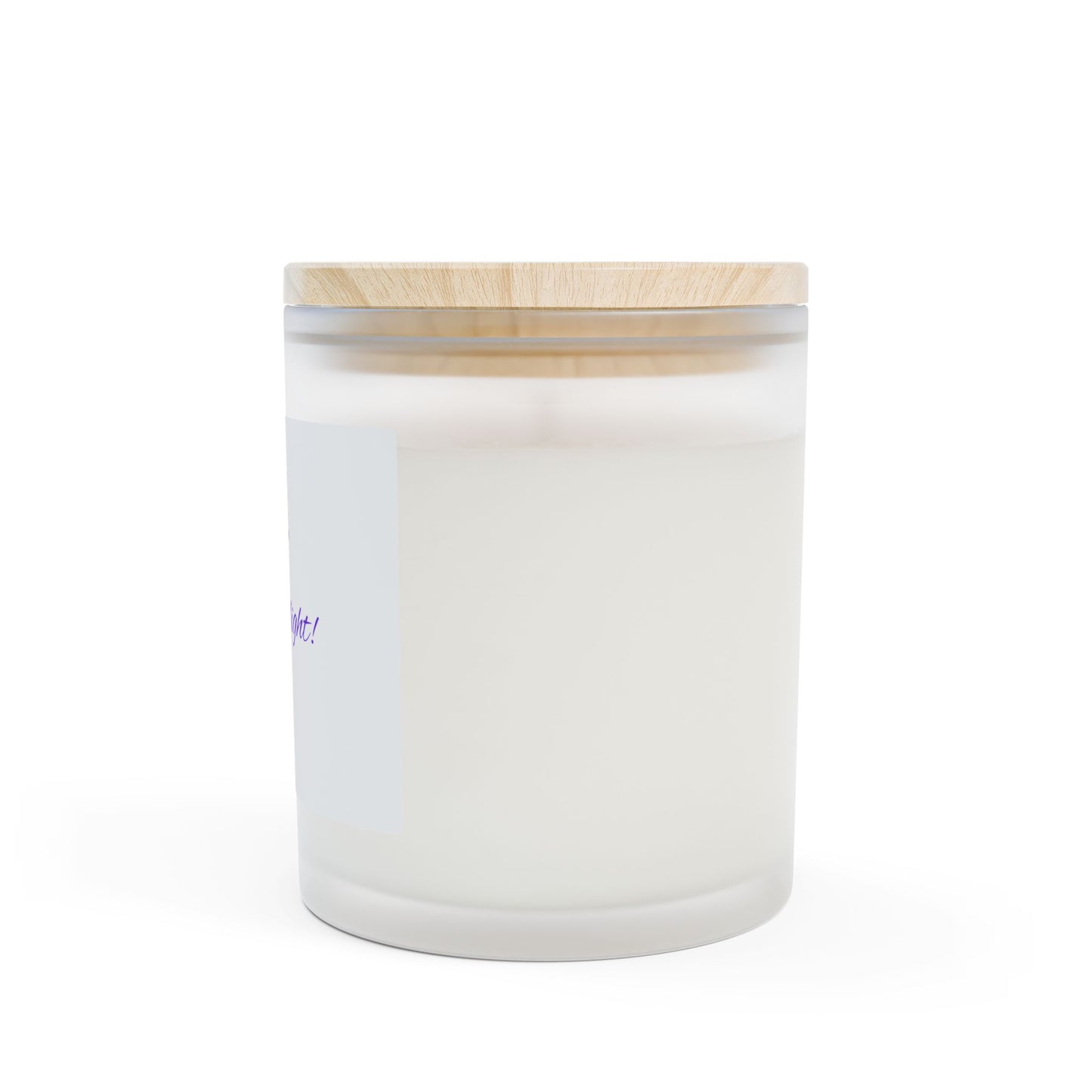 Inspirational Peace in a Pod Candle - 11oz Frosted Glass Candle with 'I am the light!' Design