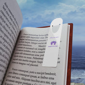 Peace in a Pod Metallic White Bookmark — Inspirational “I am the light” Slim Metal Page Marker