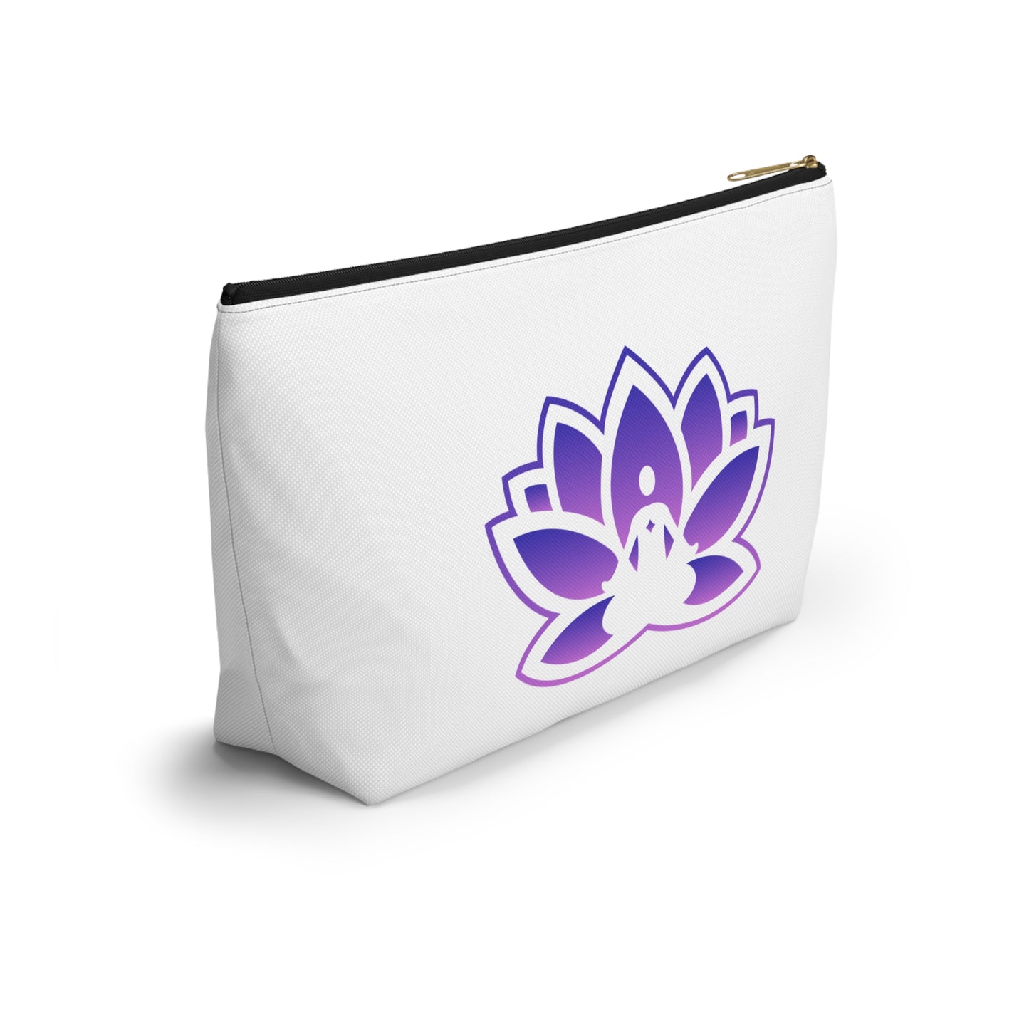 Accessory Pouch - "I am the light!" - Zen Storage, Travel Makeup Bag, Gift for Meditation, Yoga Essentials, Lotus Design