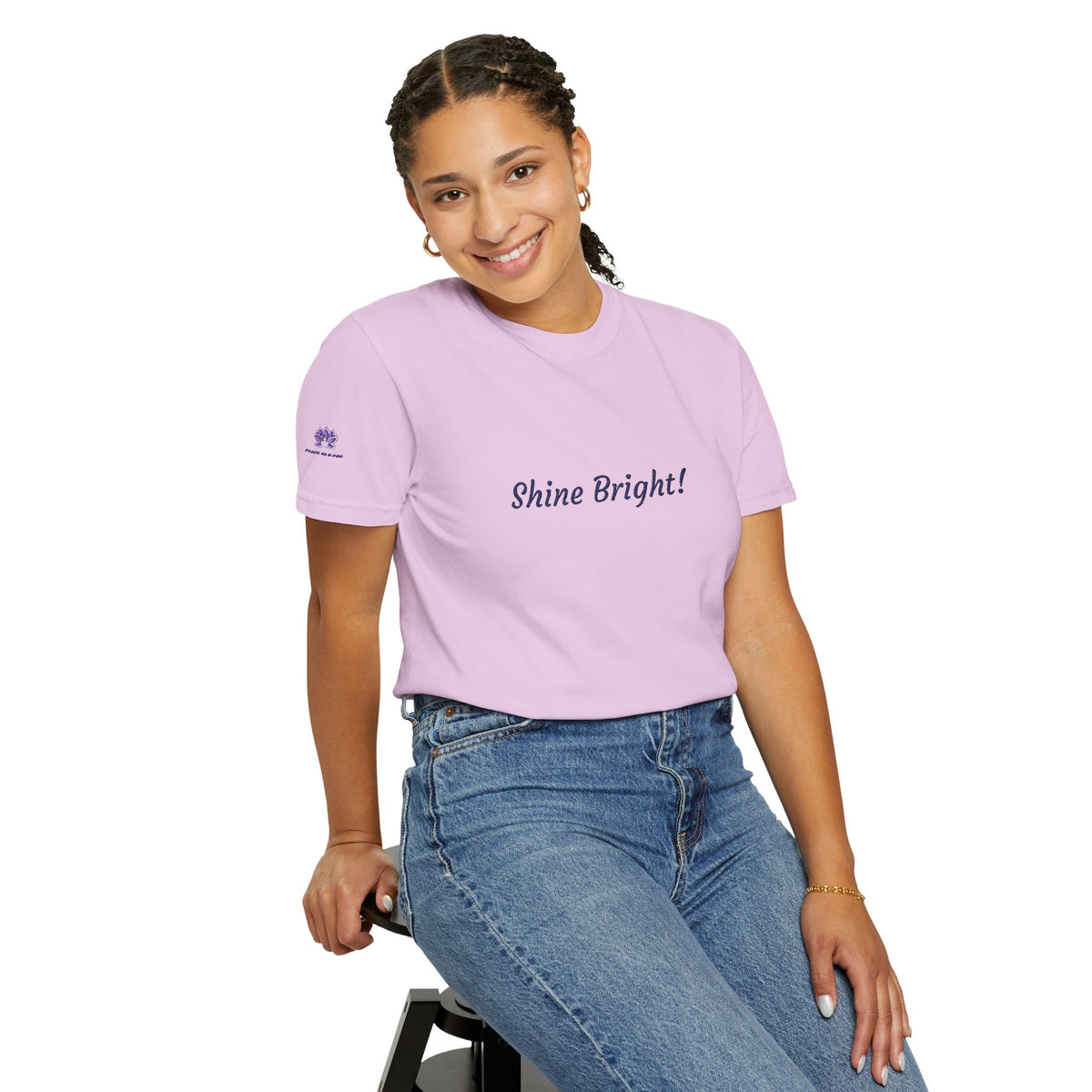 Shine Bright! Inspirational Peace in a Pod Embroidered T-Shirt