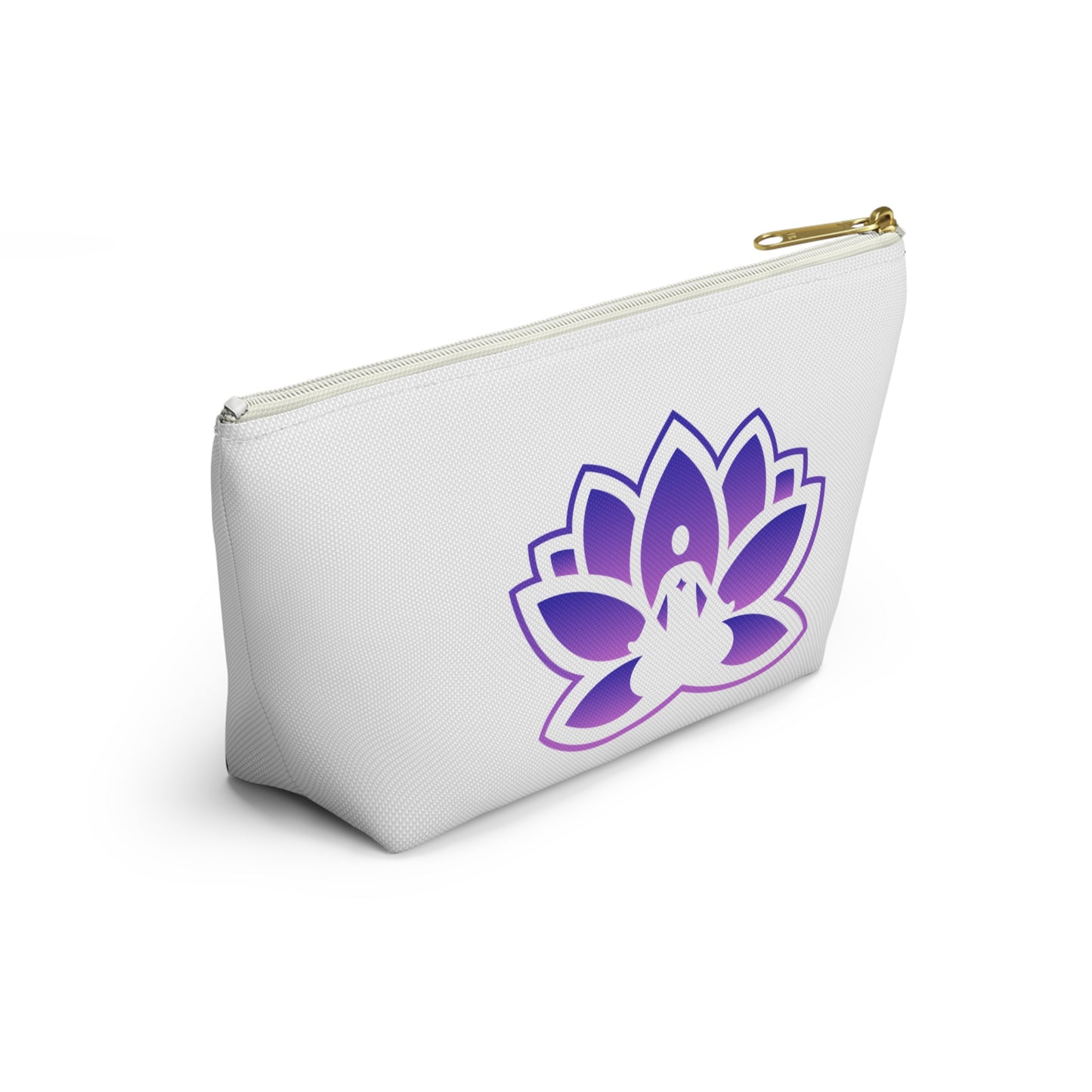 Accessory Pouch - "I am the light!" - Zen Storage, Travel Makeup Bag, Gift for Meditation, Yoga Essentials, Lotus Design