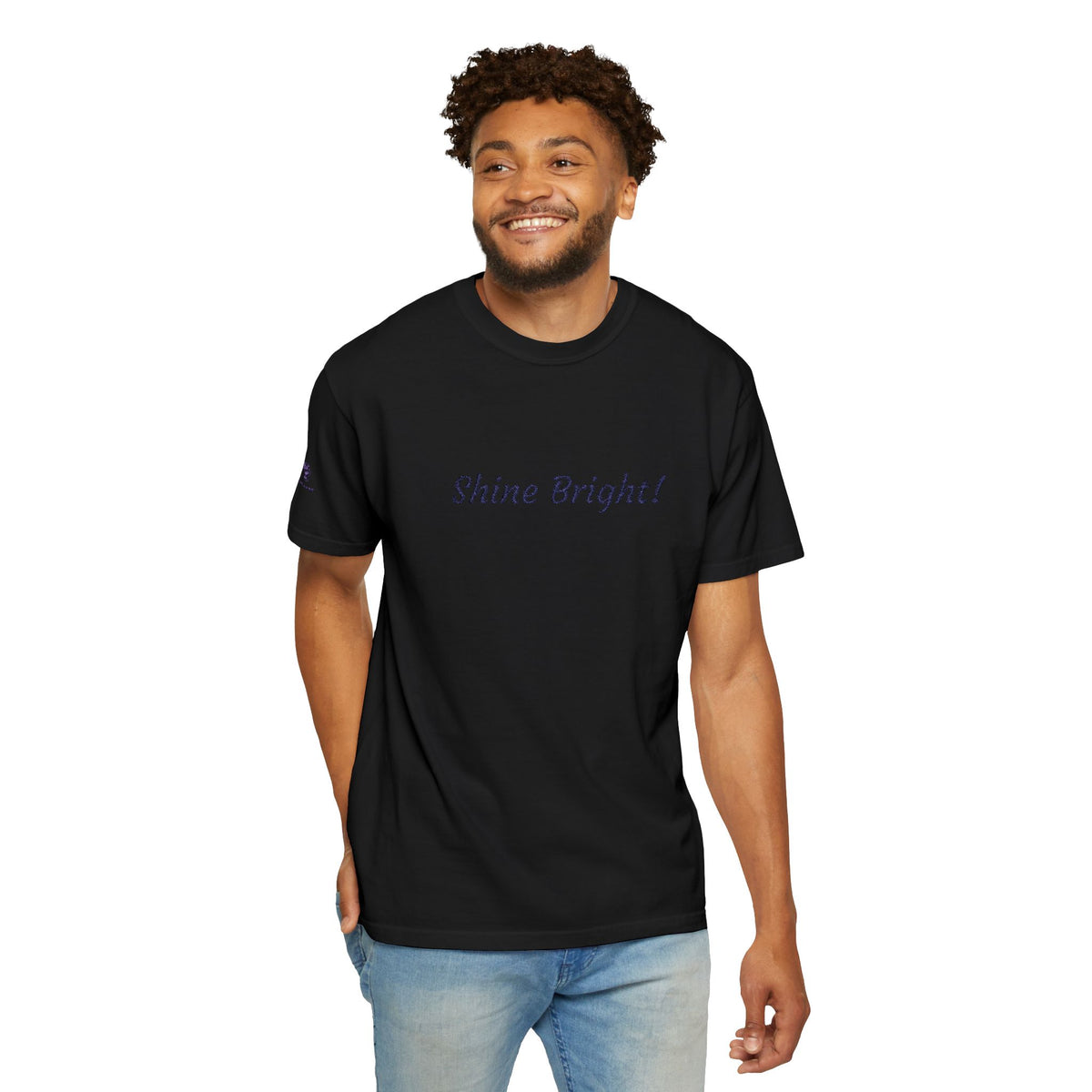Shine Bright! Inspirational Peace in a Pod Embroidered T-Shirt