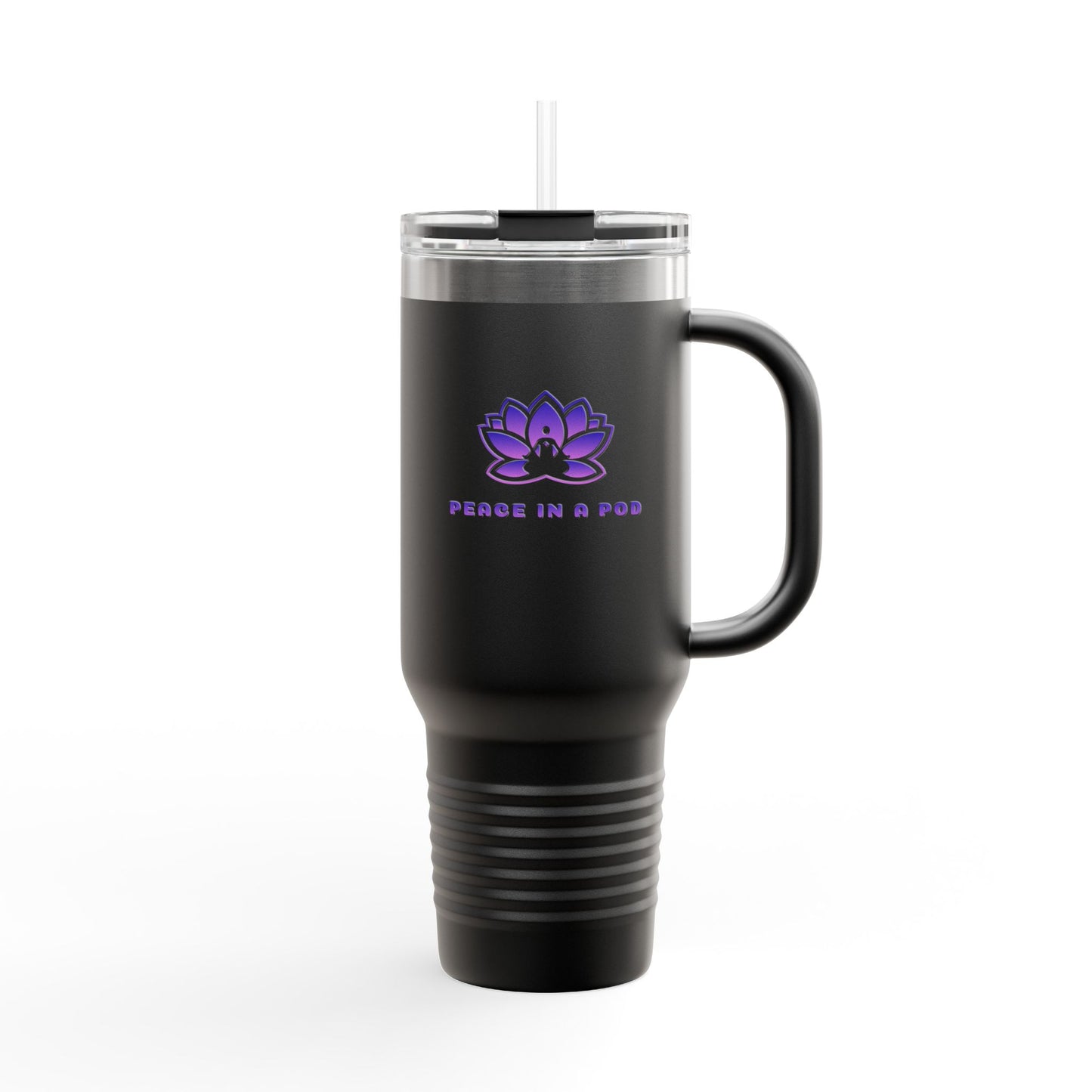 Serene Peace in Pod Lotus Insulated Travel Mug - 40oz for Mindfulness on the Go
