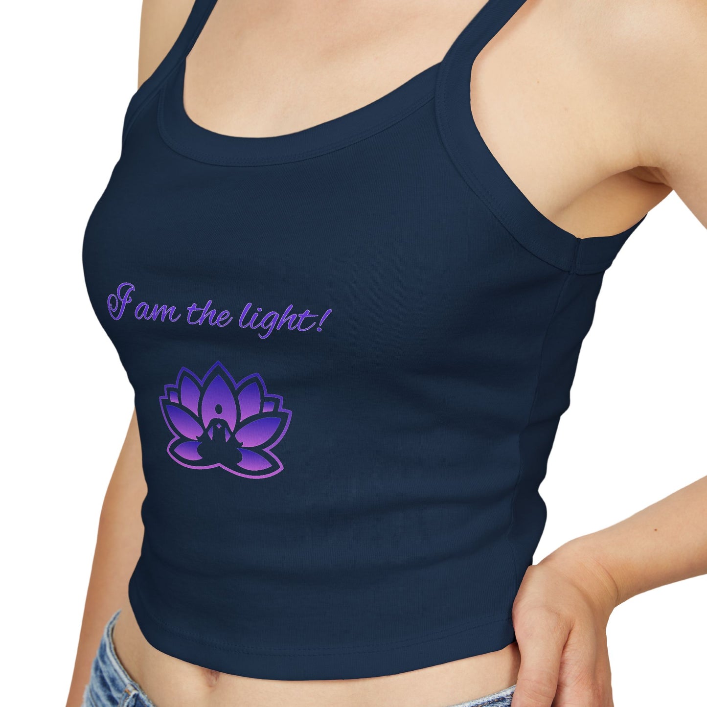 "I Am the Light" Peace in a Pod Spaghetti Strap Tank Top