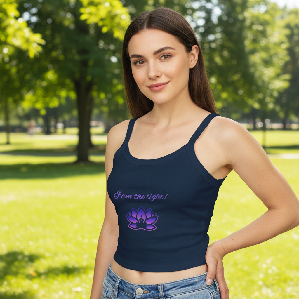 "I Am the Light" Peace in a Pod Spaghetti Strap Tank Top
