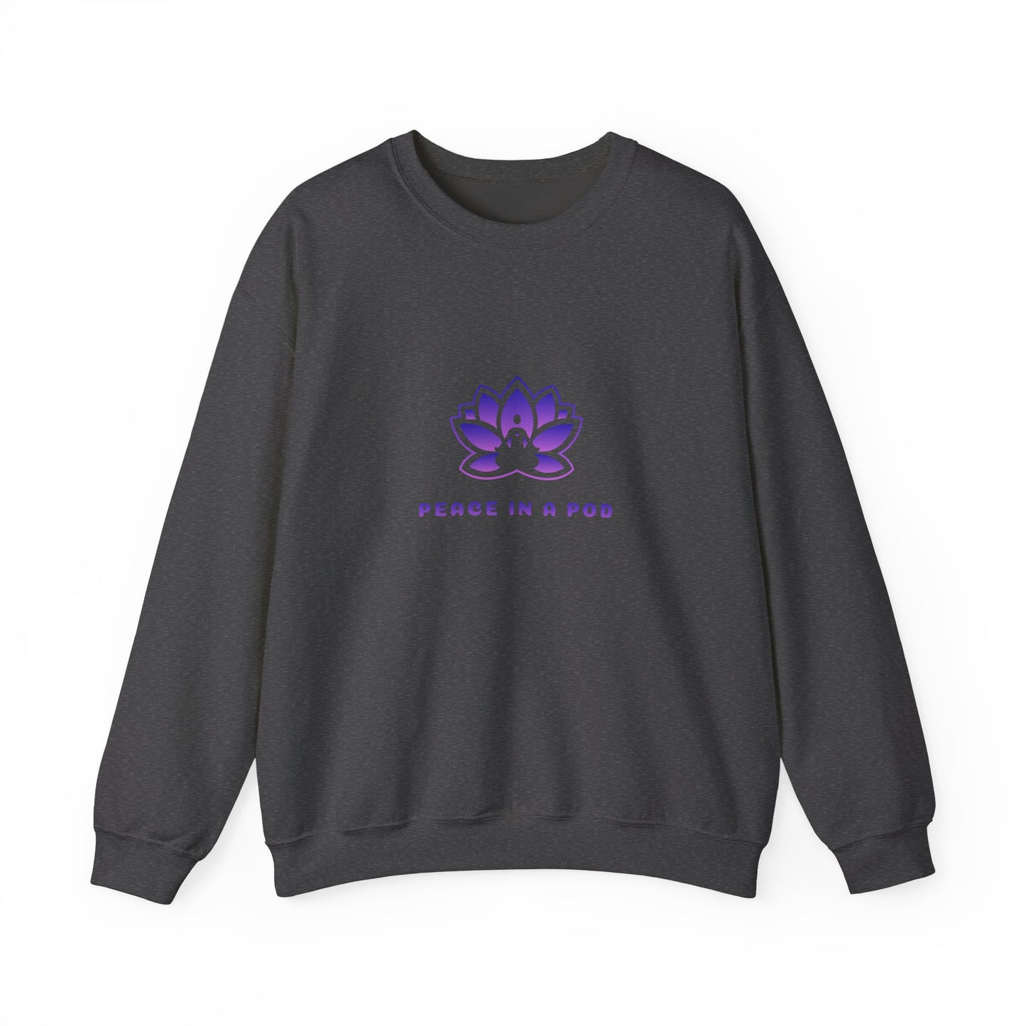 Crewneck Sweatshirt — "Peace in a Pod" Lotus Graphic with "I am the light" Back Script