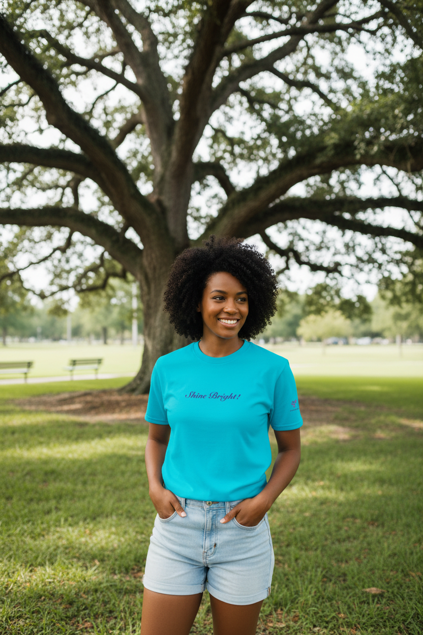 Peace in a Pod "Shine Bright!" Premium Unisex Crewneck T-shirt | Bella + Canvas 3001