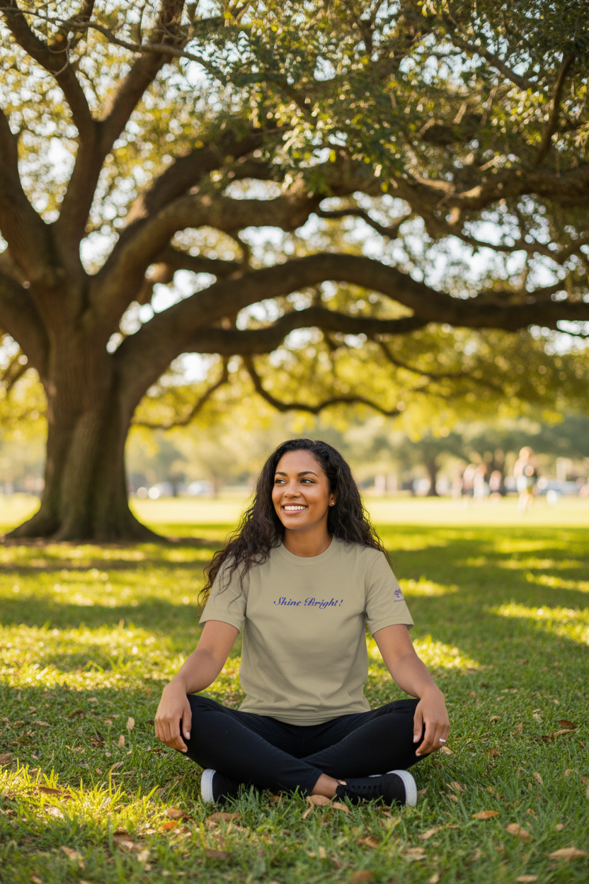 Peace in a Pod "Shine Bright!" Premium Unisex Crewneck T-shirt | Bella + Canvas 3001