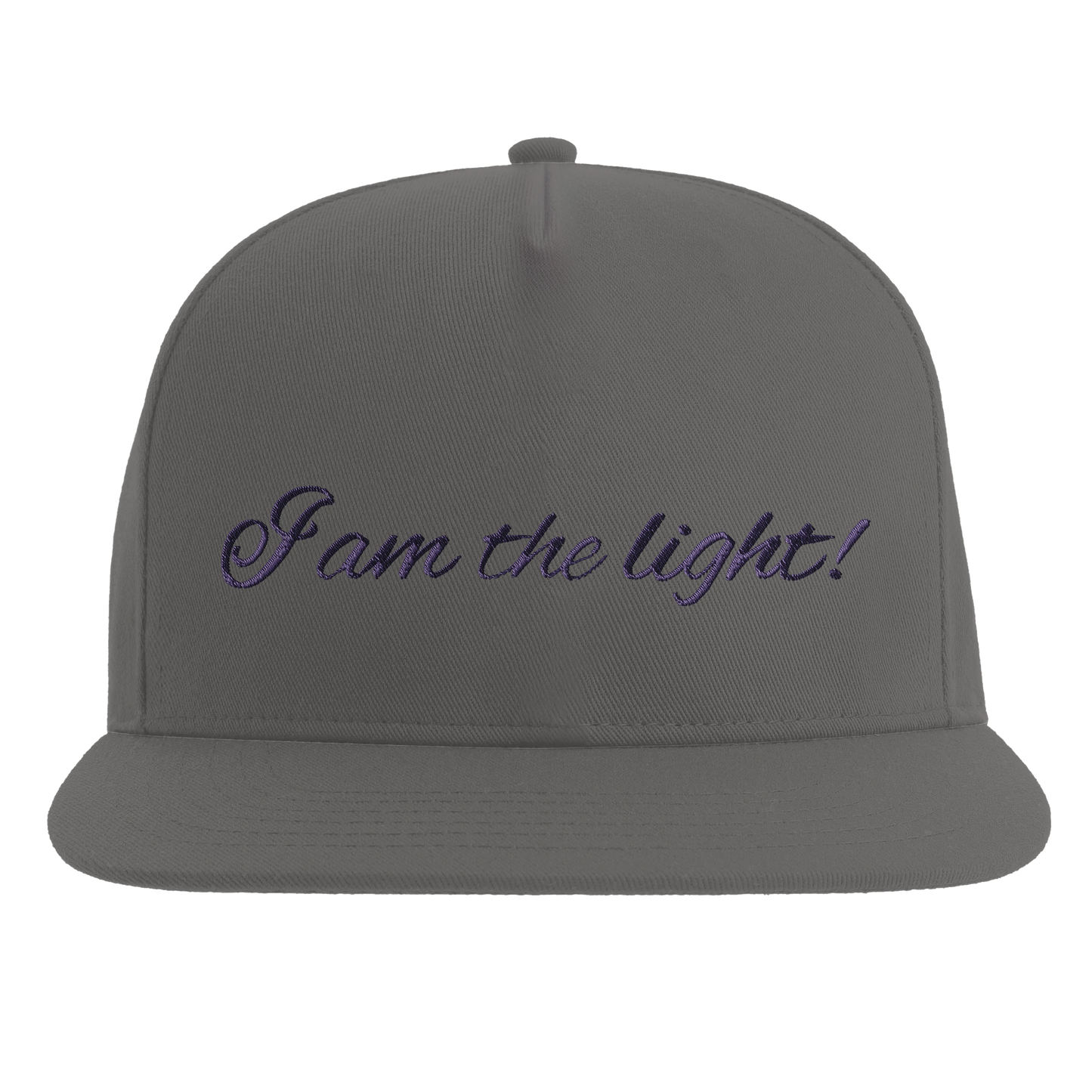 Peace in a Pod "I am the light!" Modern Cotton Twill Snapback Cap – Stylish High-Profile Design "I am the light"